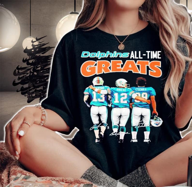 Miami Dolphins All Time Greats Signatures Shirt woman shirt