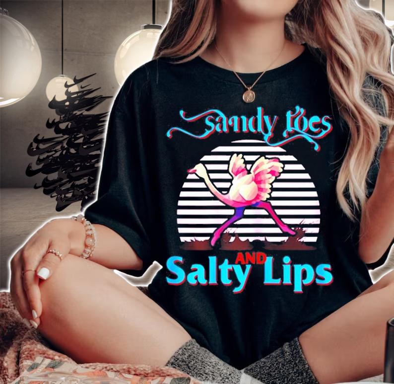 Sandy Toes and Salty Lips Ladies Racerback T-Shirt woman shirt