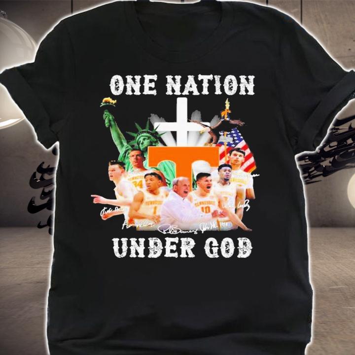 Tennessee Volunteers Basketball One Nation Under God Signatures Shirt shirt