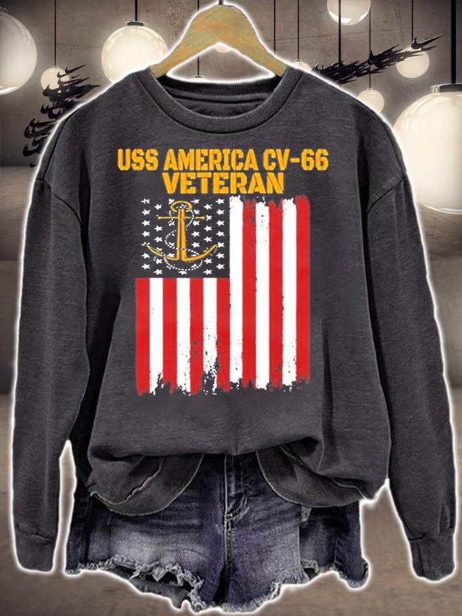 Uss America Cv-66 Cva-66 Aircraft Carrier Veterans Day T-Shirt sweatshirt