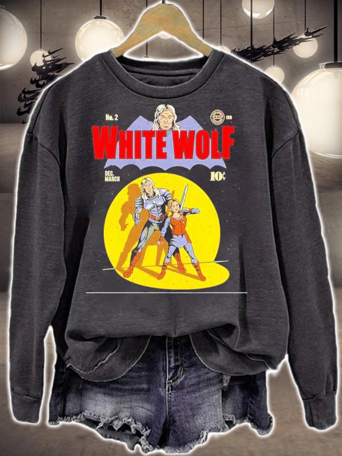 White Wolf Dec March shirt sweatshirt