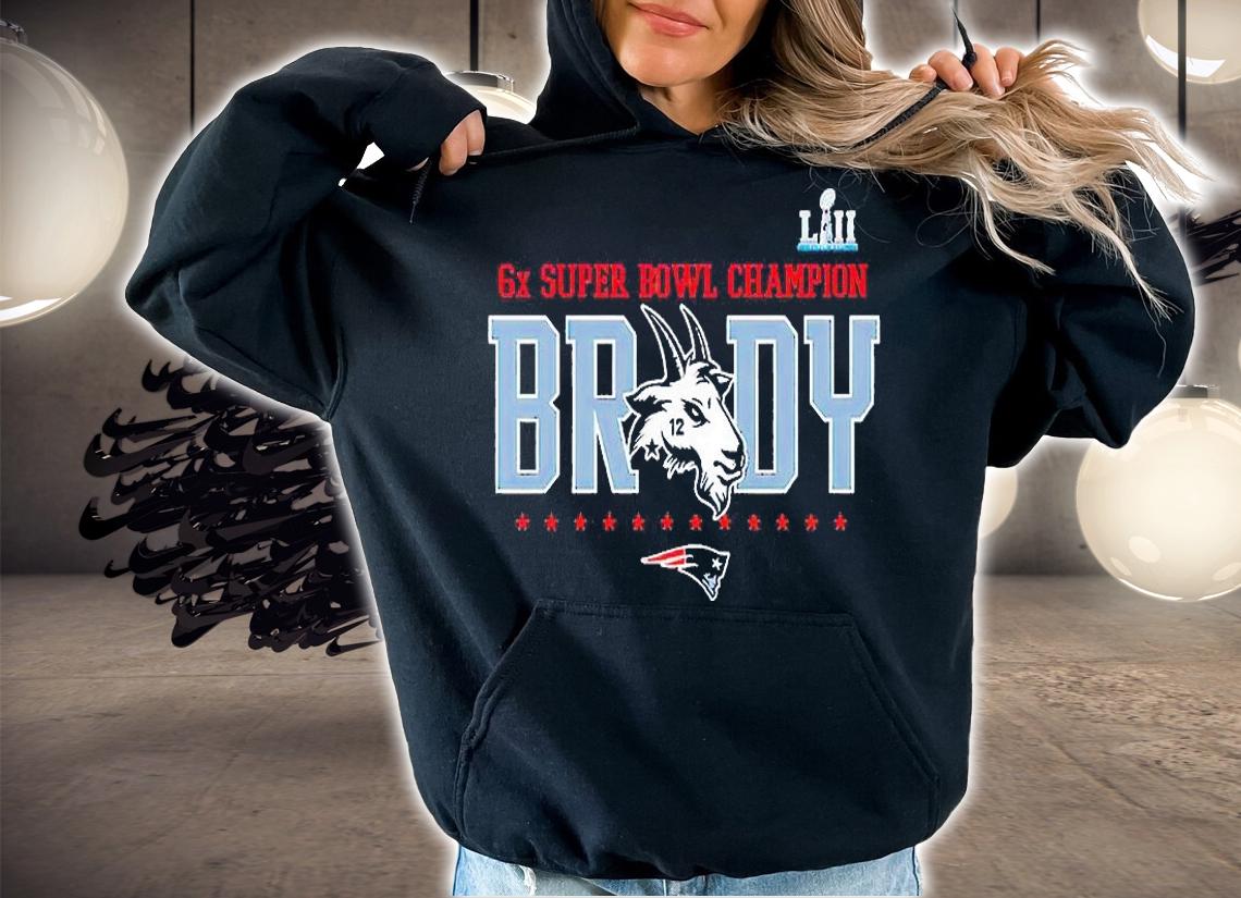 6x super Bowl Champion Tampa Bay Buccaneers Tom Brady Goat 12 t-shirt hoodie