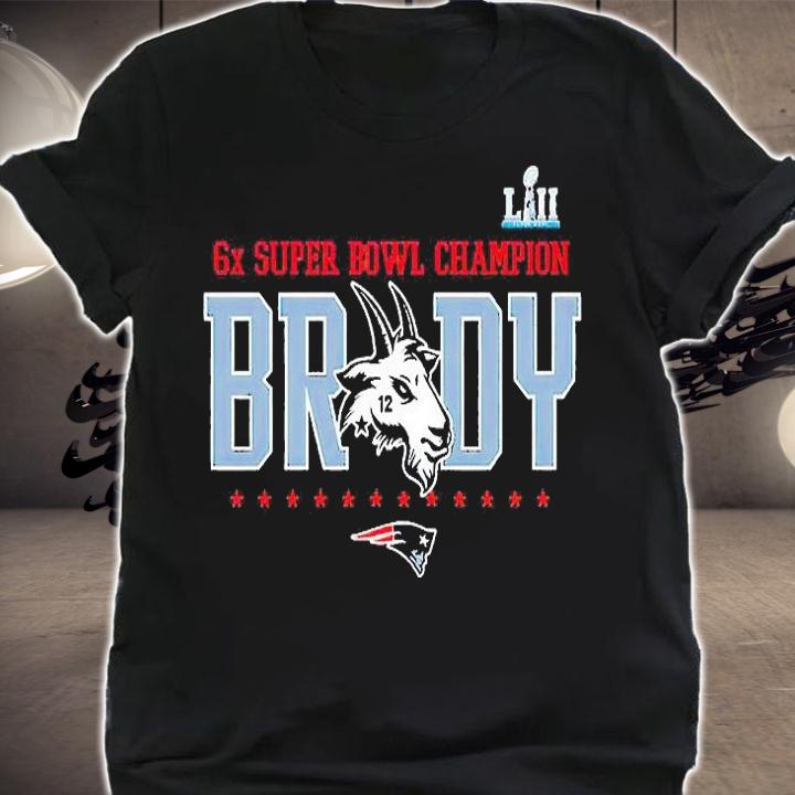 6x super Bowl Champion Tampa Bay Buccaneers Tom Brady Goat 12 t-shirt shirt