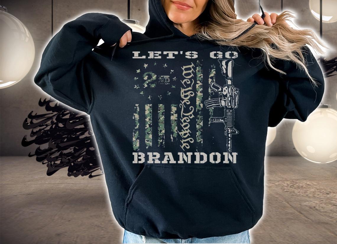 Let's Go Brandon Camouflage US Flag Vintage T-Shirt hoodie