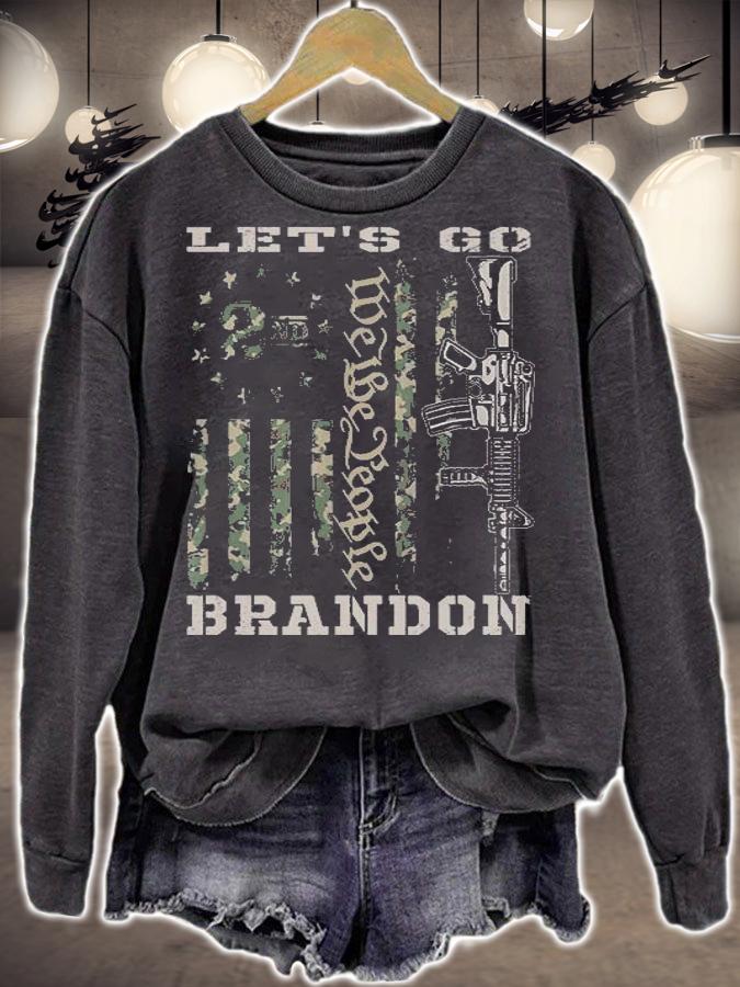Let's Go Brandon Camouflage US Flag Vintage T-Shirt sweatshirt