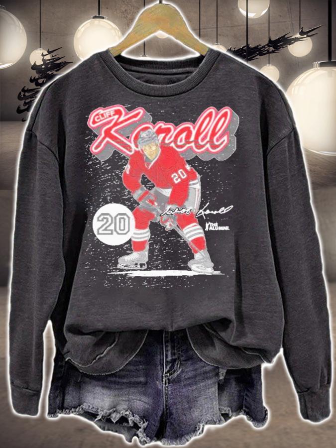 Cliff Koroll Chicago Retro Script Hockey Signatures Shirt sweatshirt