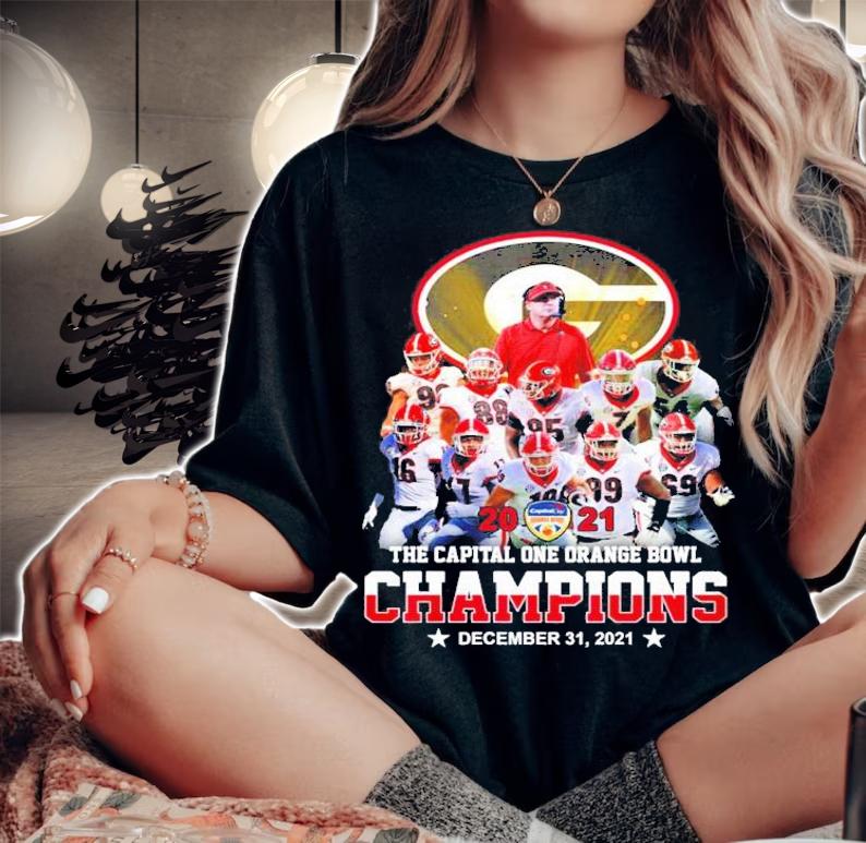 Georgia Bulldogs The Capital One Orange Bowl Champions December 31 2021 Shirt woman shirt