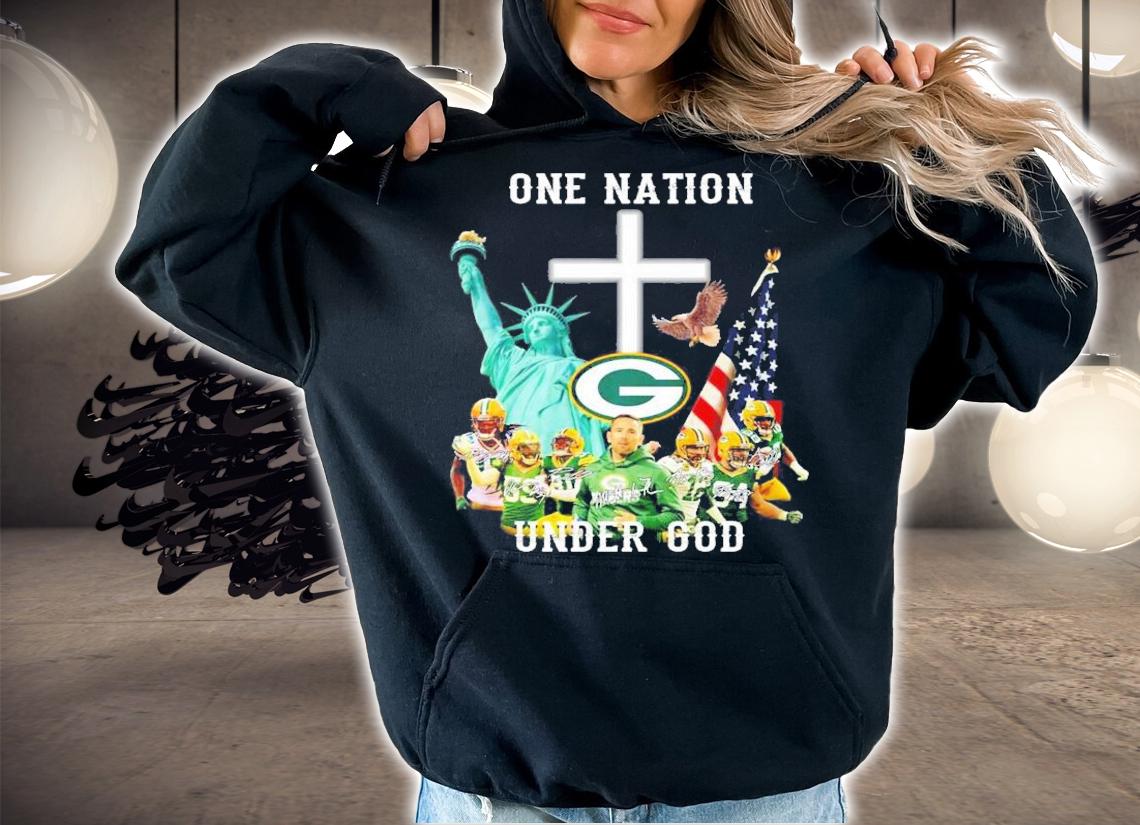 Green Bay Packers One Nation Under God Signatures Shirt