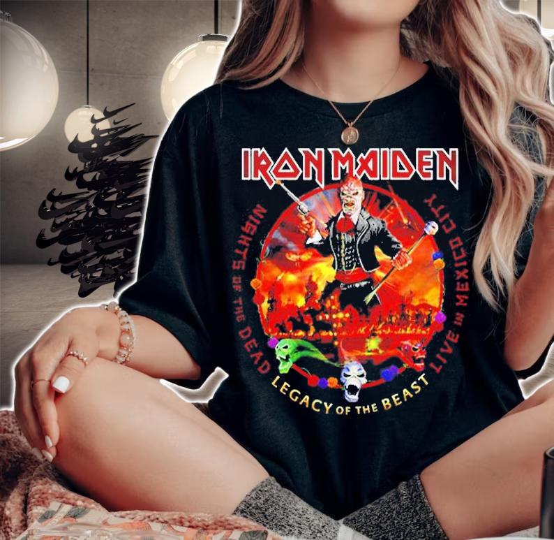 Iron Maiden Nights Of The Dead Legacy Of The Beast Live In Mexico City T-Shirt woman shirt