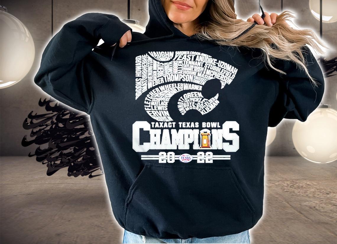 Kansas State Wildcats 2022 Texas Bowl Champions Player Signatures Shirt hoodie