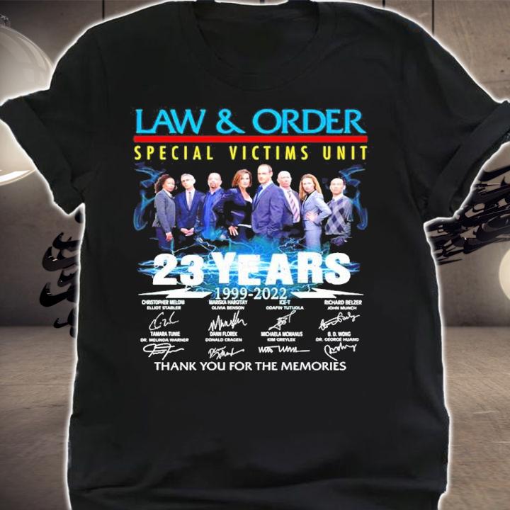 Law And Order Special Victims Unit 23 Years 1999-2022 Signatures Thank You For The Memories Shirt shirt