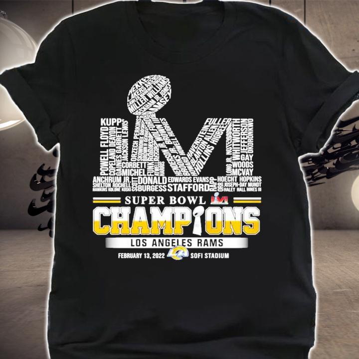 Los Angeles Rams Super Bowl LVI 2022 Champions Los Angeles Rams February 13 2022 Shirt shirt