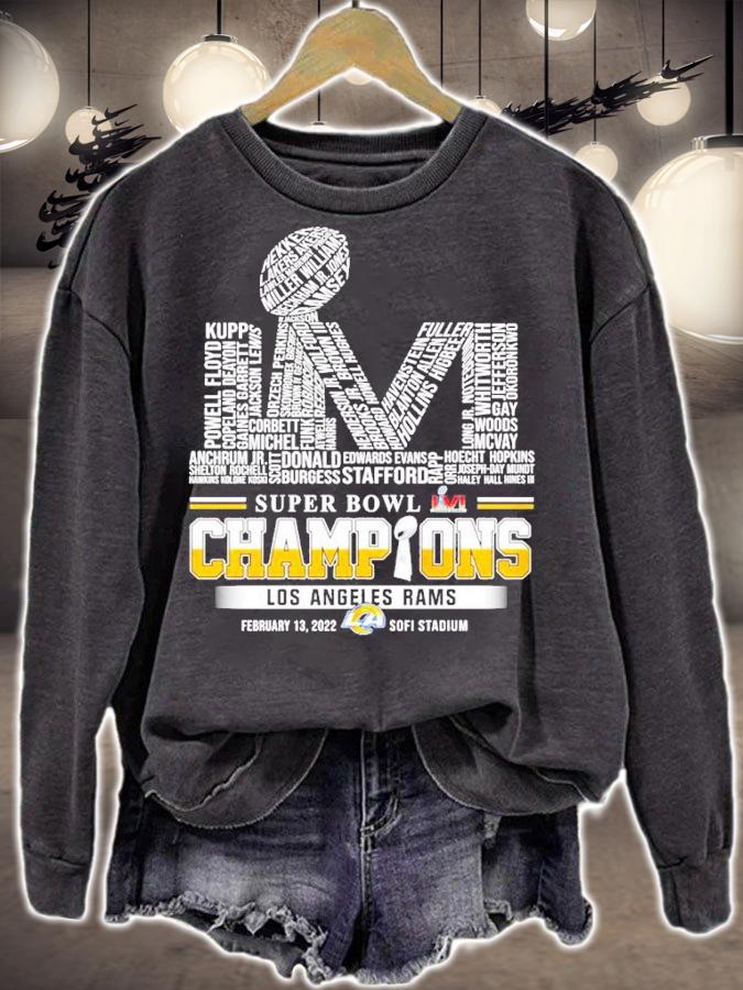 Los Angeles Rams Super Bowl LVI 2022 Champions Los Angeles Rams February 13 2022 Shirt sweatshirt