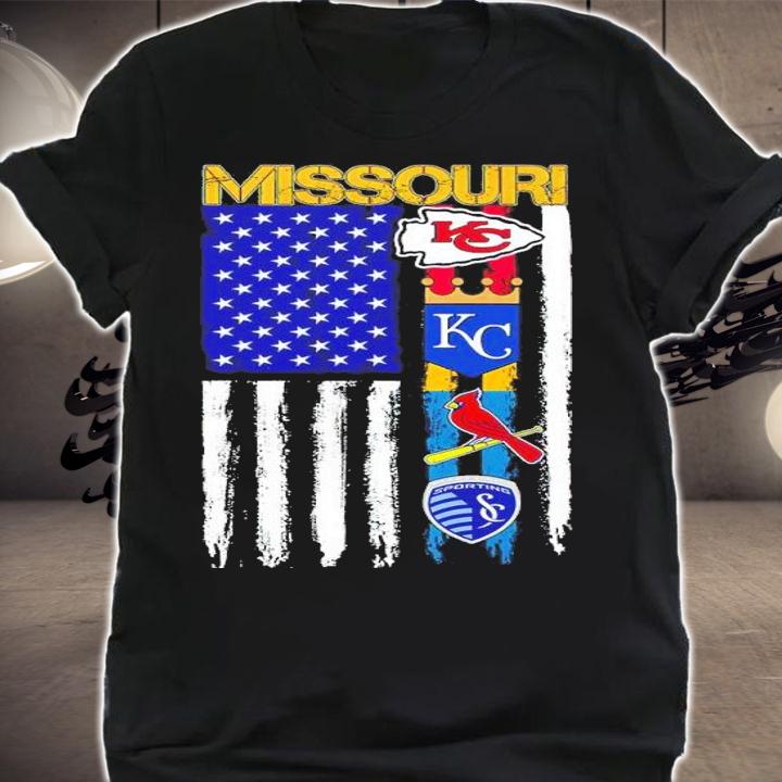 Missouri American flag Kansas city Chiefs Kansas City Royals St. Louis Cardinals Kansas City Sporting shirt shirt