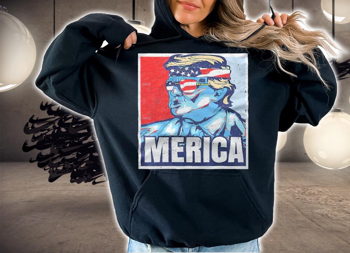 Official funny Trump Poster Vintage America USA Flag T-Shirt hoodie