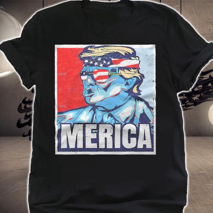 Official funny Trump Poster Vintage America USA Flag T-Shirt shirt