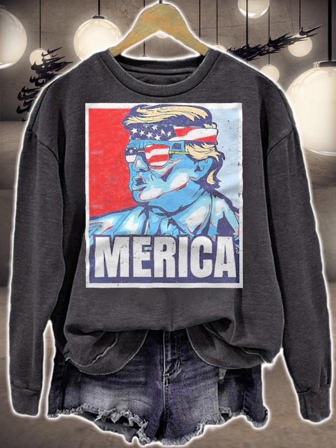 Official funny Trump Poster Vintage America USA Flag T-Shirt sweatshirt