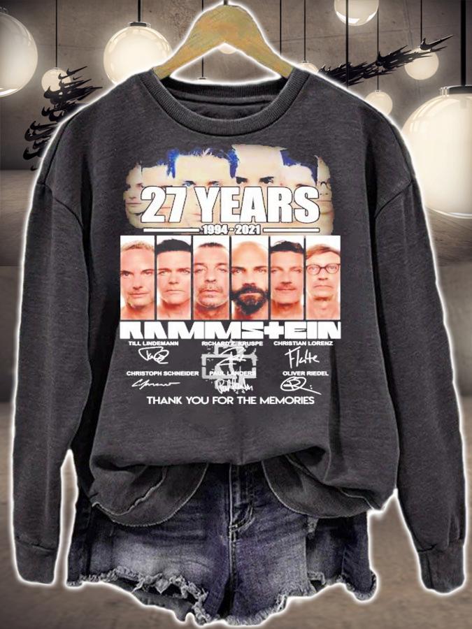 Rammstein 27 years 1994-2021 thank you for the memories t-shirt sweatshirt