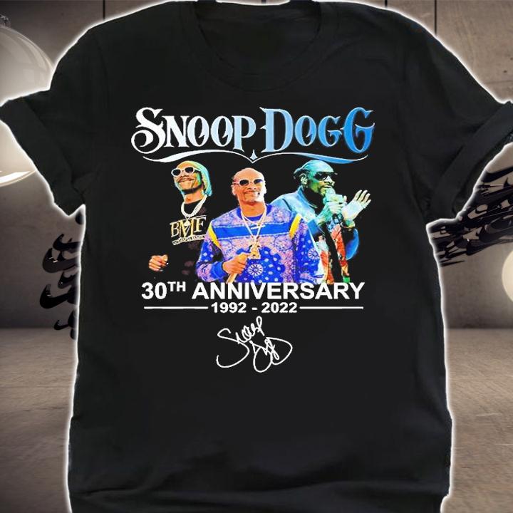 Snoop Dogg 30th Anniversary 1992 2022 Signature T-Shirt shirt