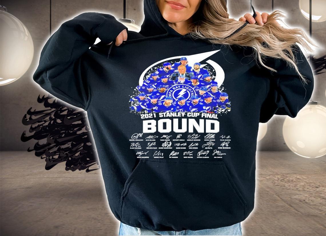 2021 Stanley Cup Final Bound Tampa Bay Lightning signatures shirt
