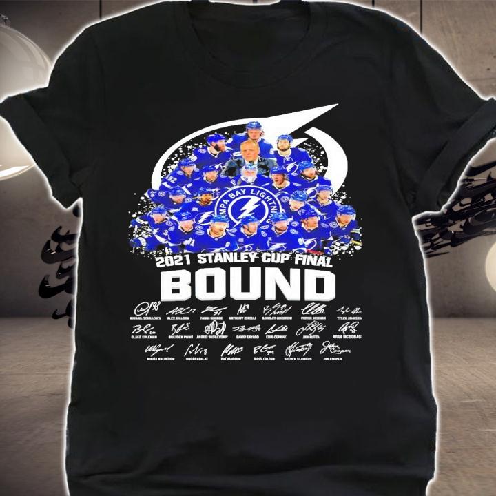 2021 Stanley Cup Final Bound Tampa Bay Lightning signatures shirt