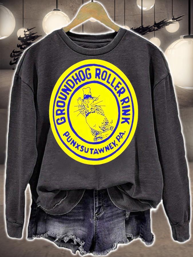 Groundhog Roller Rink shirt sweatshirt