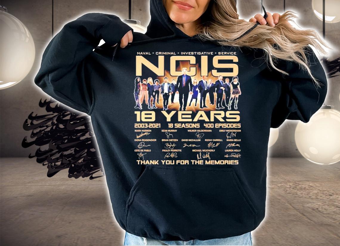 Naval criminal investigative service NCIS 18 years 2003-2021 signature shirt hoodie