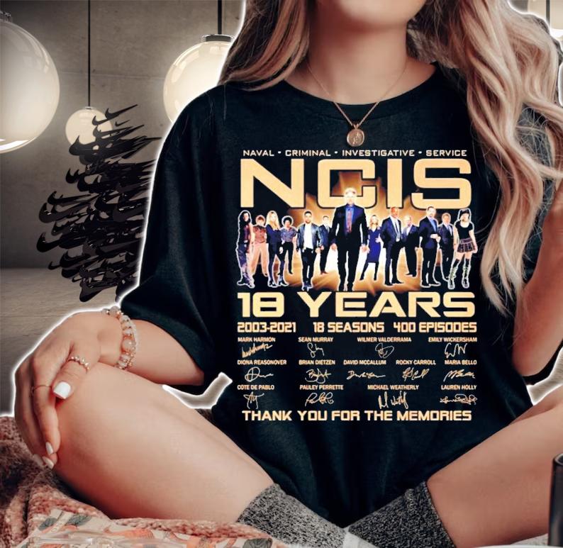Naval criminal investigative service NCIS 18 years 2003-2021 signature shirt woman shirt