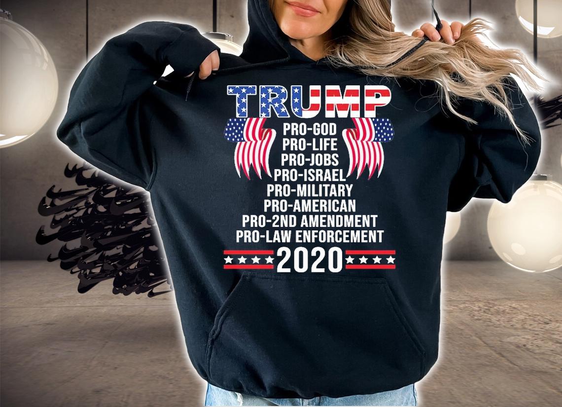 Pro God Life Jobs Israel Military American 2Nd Amendment Law Enforcement Trump 2020 shirt