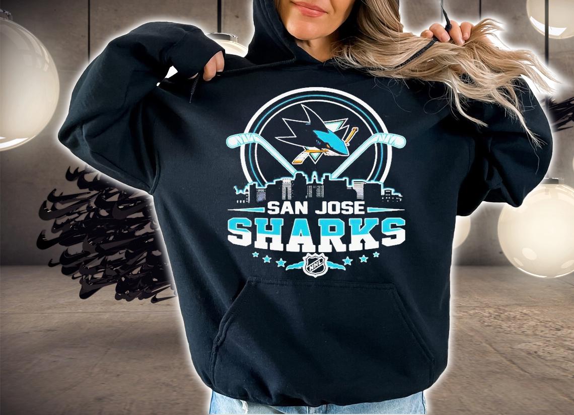 San Jose Sharks NHL City Skyline T-Shirt hoodie