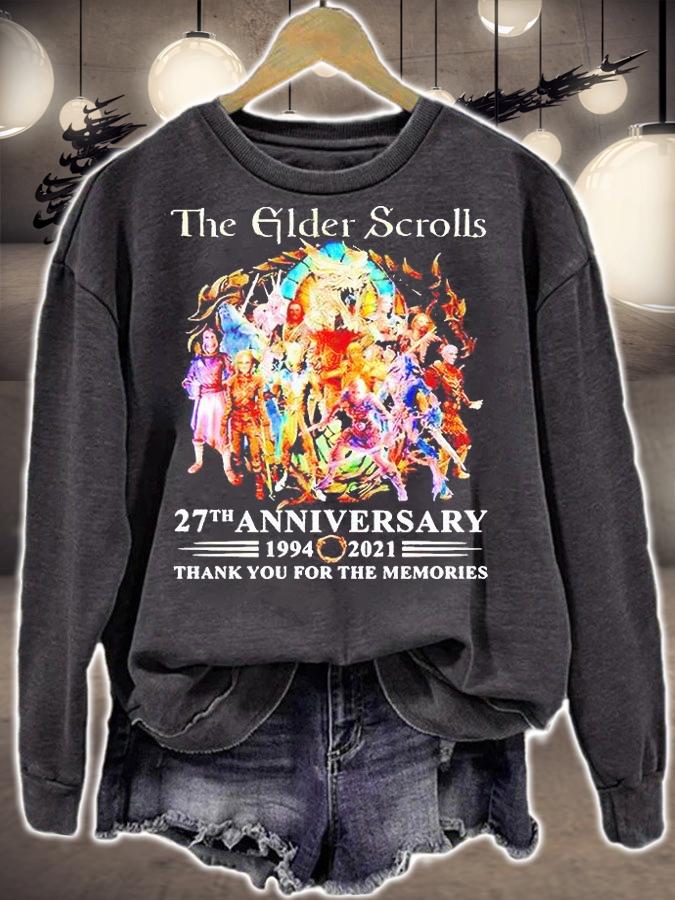 The Elder Scrolls 27th Anniversary 1994-2021 Thank You For The Memories T-shirt sweatshirt