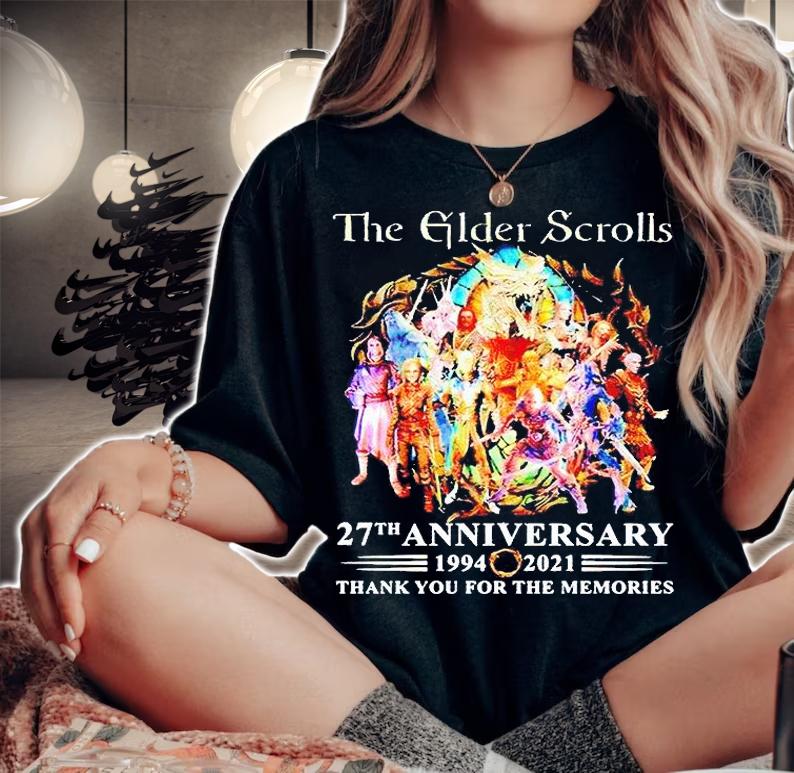 The Elder Scrolls 27th Anniversary 1994-2021 Thank You For The Memories T-shirt woman shirt