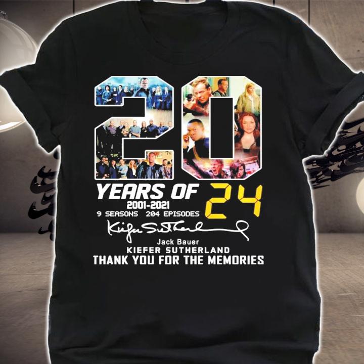 20 years of 2001-2021 Jack Bauer Kiefer Sutherland signature shirt shirt