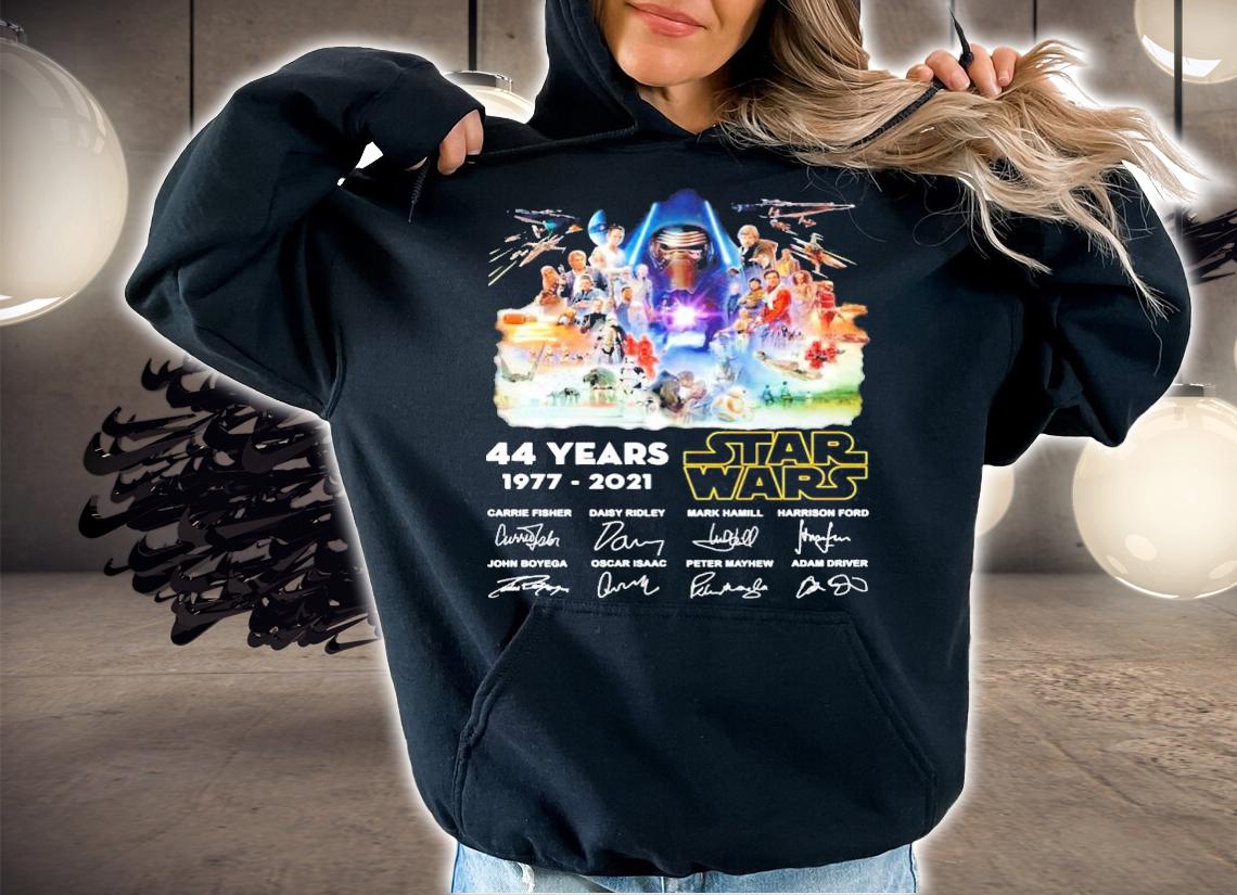 44 years 1977-2021 Star Wars thank you for the memories shirt hoodie