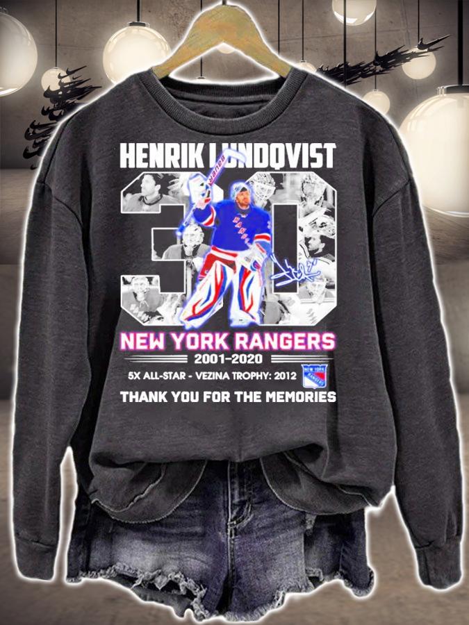 Henrik Lundqvist New York Rangers 2001-2020 signature shirt sweatshirt