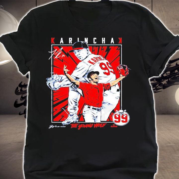 James Karinchak the young wolf signature shirt