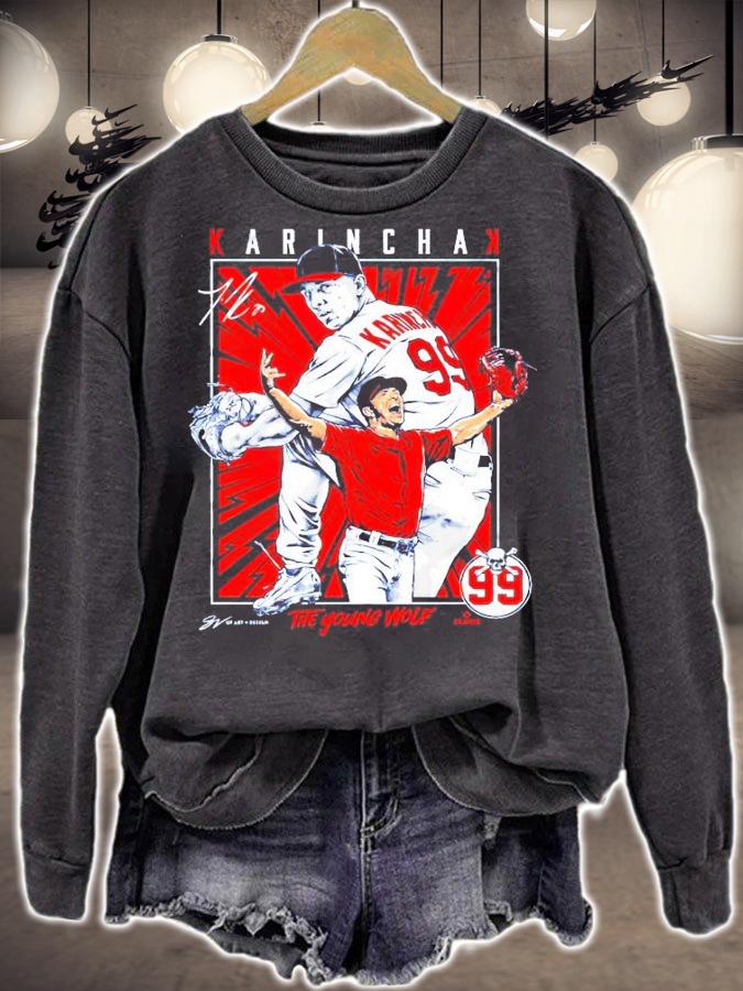 James Karinchak the young wolf signature shirt