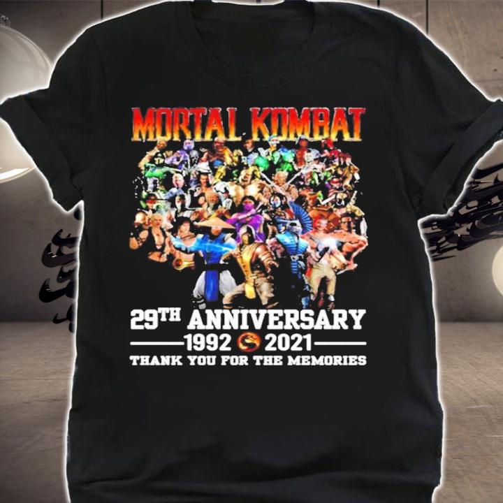 Mortal Kombat 29th anniversary 1992-2021 thank you for the memories shirt shirt