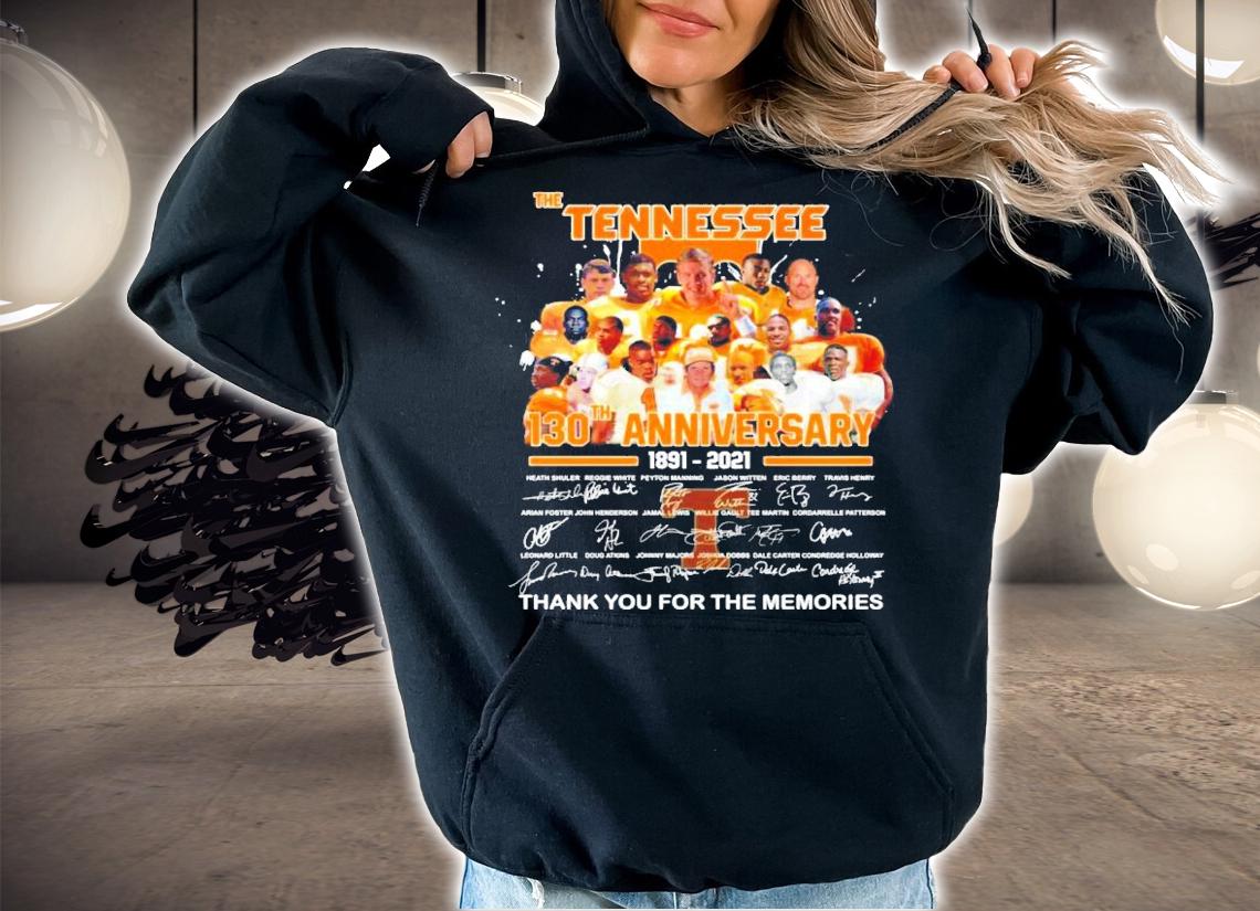 The Tennessee 130th anniversary 1891-2021 signatures shirt hoodie