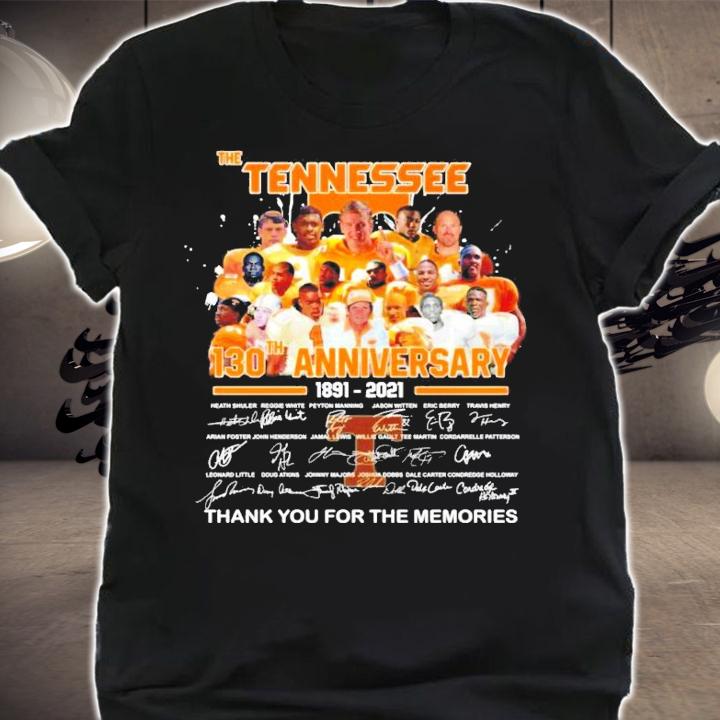 The Tennessee 130th anniversary 1891-2021 signatures shirt shirt