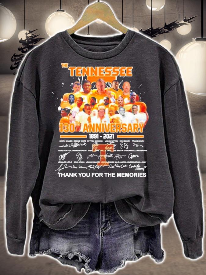 The Tennessee 130th anniversary 1891-2021 signatures shirt sweatshirt