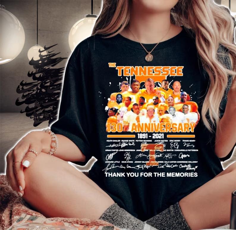 The Tennessee 130th anniversary 1891-2021 signatures shirt woman shirt