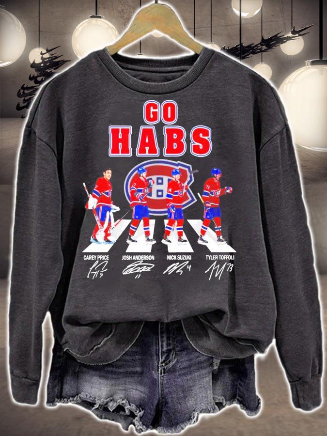 Go Habs Montreal Canadiens Abbey Road signatures shirt