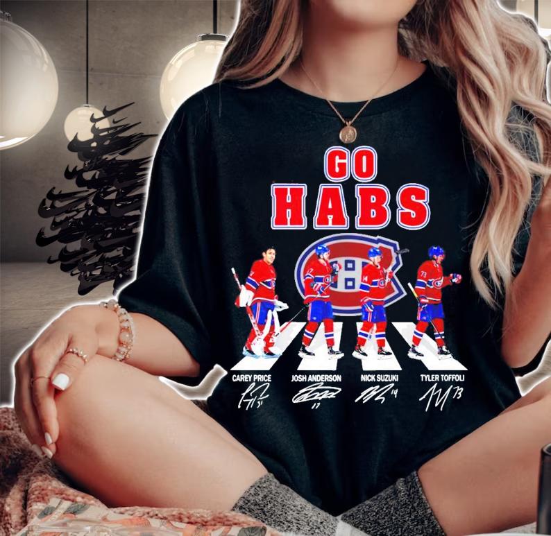 Go Habs Montreal Canadiens Abbey Road signatures shirt