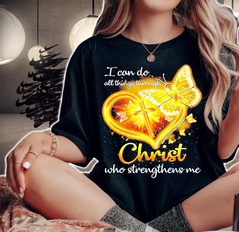 I can do all things through Christ who strengthens me Jesus Butterfly shirt woman shirt