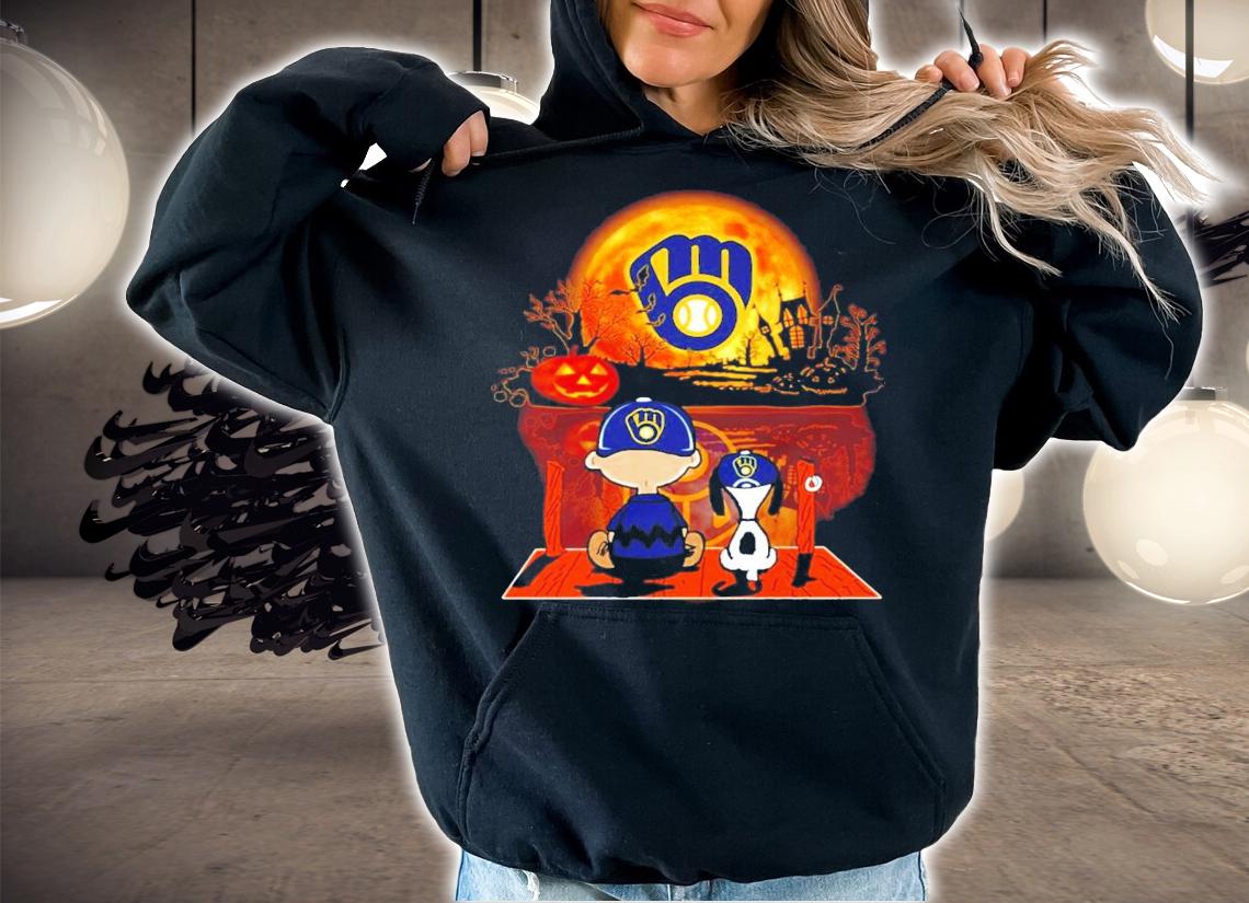 Milwaukee Brewers Snoopy and Charlie Brown Halloween shirt hoodie