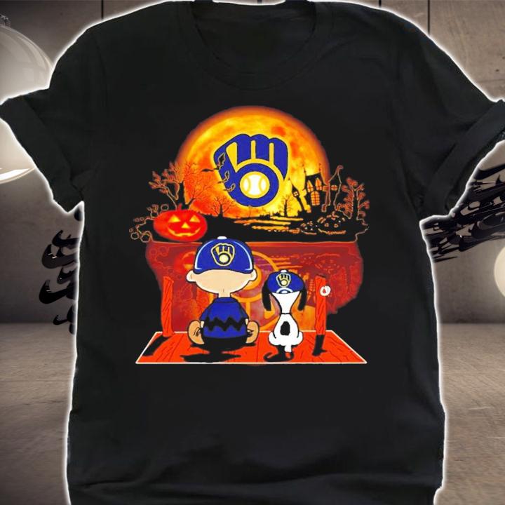 Milwaukee Brewers Snoopy and Charlie Brown Halloween shirt shirt