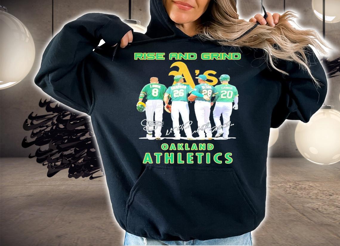 Rise and grind Oakland Athletics signature shirt hoodie