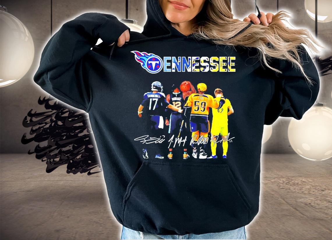 Tennessee Ryan Tannehill Ja Morant Roman Josi signatures t-shirt hoodie