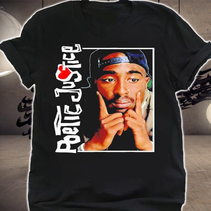Tupac Poetic Justice in deep thought poster t-shirt shirt